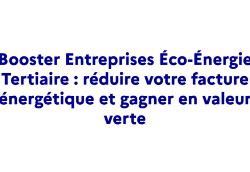 Booster entreprises eco-energie tertiaire