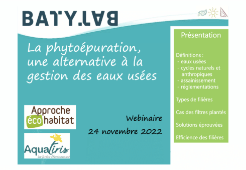 La phytoépuration : principe et fonctionnement par Olivier CLOAREC d'Aquatiris