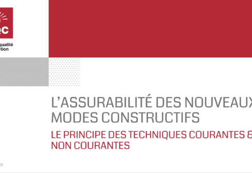 L’assurabilité des nouveaux modes constructifs