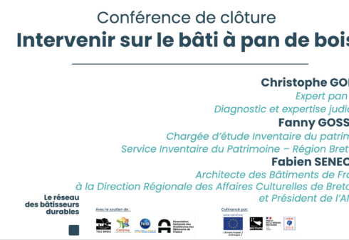 Conférence de clôture & échanges : Retour d'expérience sur le bâtiment à pan de bois & témoignage abf