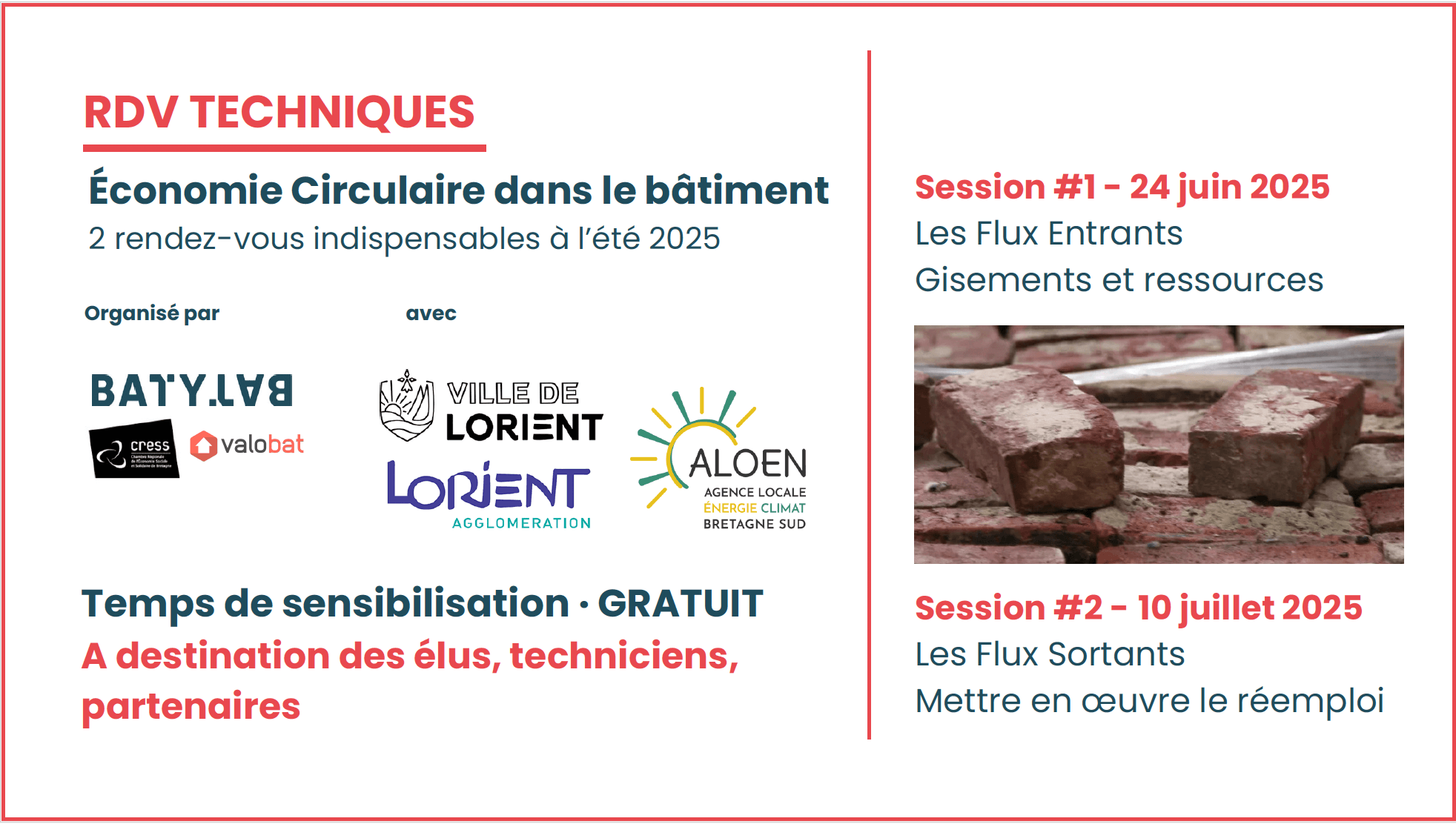VALOBAT - Sensibilisation - Economie Circulaire dans le bâtiment