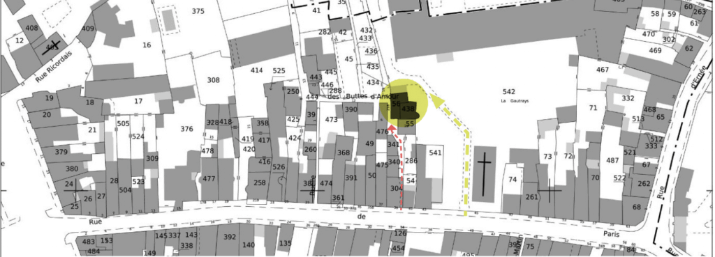 Buttes d'amour - Extrait Cadastral