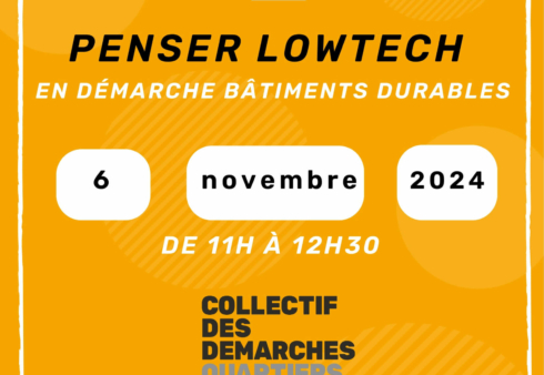Webinaire CQBD - Penser lowtech en démarches bâtiments durables - 6 novembre 2024