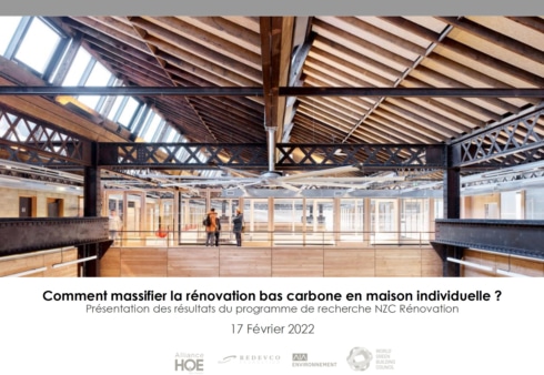 programme d’innovation NZC Rénovation, présentation de la démarche, les 7 cas génériques spécifiques   la rénovation