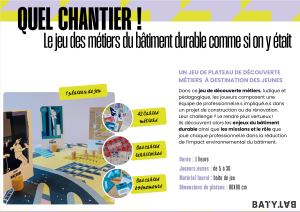Jeu de plateau des métiers du batiment durable en Bretagne ©Batylab