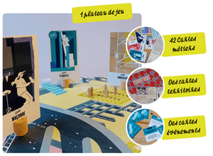 Jeu de plateau "Quel Chantier !"
Dispositif d'attractivité des métiers du bâtiment durable, axe découvrir. ©Batylab