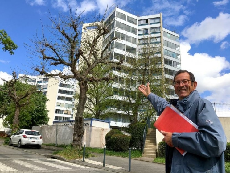 Copropriété « Les Planètes », présentation par M. Harscoët, membre du groupe de travail de la copropriété, REX Rénovation BBC en copropriété, Batylab, mai 2023. Source : Rennes Métropole