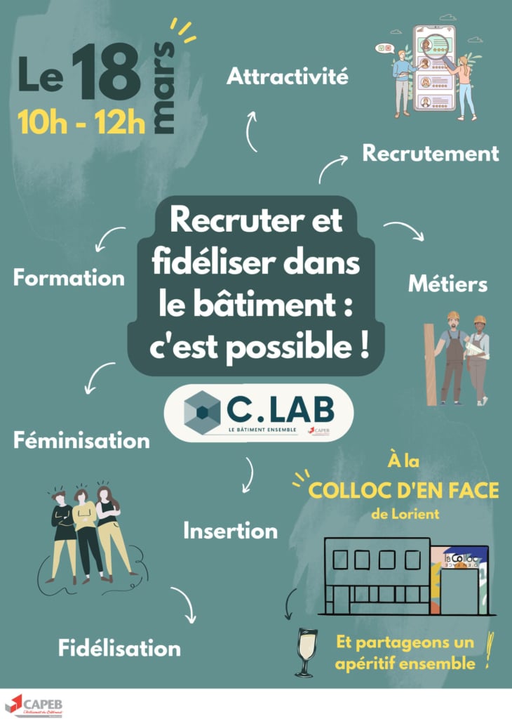 Recruter, fidéliser dans le bâtiment, rendez-vous à Lorient, le 18 mars