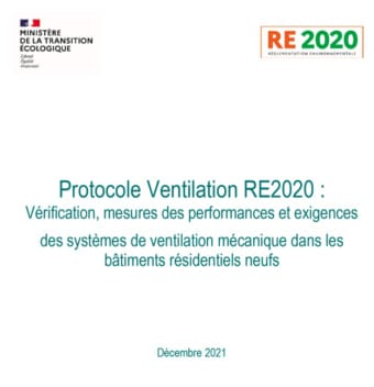 couverture du protocole Ventilation RE2020