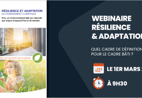 Webinaire "Résilience et adaptation du cadre bâti", le 1er mars 2022.